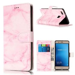 Pink Marble PU Leather Wallet Case for Huawei P9 Lite P9lite