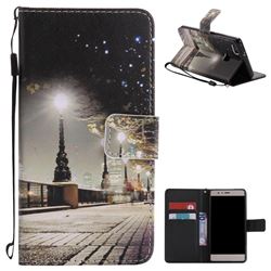 City Night View PU Leather Wallet Case for Huawei P9 Lite G9 Lite