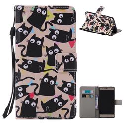 Cute Kitten Cat PU Leather Wallet Case for Huawei P9 Lite G9 Lite