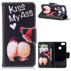 Lovely Pig Ass Leather Wallet Case for Huawei P9 Lite Mini (Y6 Pro 2017)