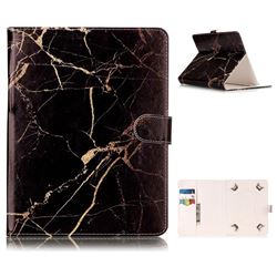 7 inch Tablet Universal Case PU Leather Flip Cover for Android Tablet - Black Gold Marble