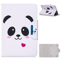 7 inch Universal Tablet Flip Cover Folio Stand Leather Wallet Tablet Case - Heart Panda