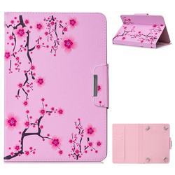 7 inch Universal Tablet Flip Cover Folio Stand Leather Wallet Tablet Case - Watercolor Plum
