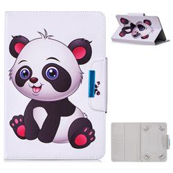 10 Inch Universal Tablet Flip Cover Folio Stand Leather Wallet Tablet Case - Panda Girl