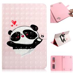 Heart Cat 3D Painted Universal 7 inch Tablet Flip Folio Stand Leather Wallet Tablet Case Cover