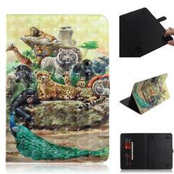 Beast Zoo 3D Painted Universal 7 inch Tablet Flip Folio Stand Leather Wallet Tablet Case Cover