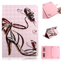 Butterfly High Heels 3D Painted Universal 7 inch Tablet Flip Folio Stand Leather Wallet Tablet Case Cover
