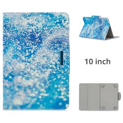 10 Inch Universal Tablet Flip Cover Folio Stand Leather Wallet Tablet Case - Blue Sand