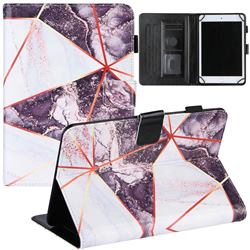 8 inch Universal Tablet Cover Black and White Stitching Color Marble Leather Flip Cover