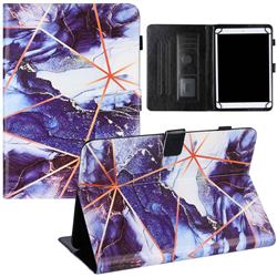 10 inch Universal Tablet Cover Starry Blue Stitching Color Marble Leather Flip Cover