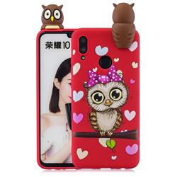 Bow Owl Soft 3D Climbing Doll Soft Case for Huawei P Smart (2019)