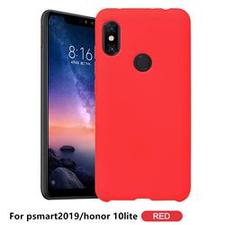 Howmak Slim Liquid Silicone Rubber Shockproof Phone Case Cover for Huawei P Smart (2019) - Red