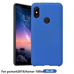 Howmak Slim Liquid Silicone Rubber Shockproof Phone Case Cover for Huawei P Smart (2019) - Sky Blue