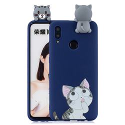 Big Face Cat Soft 3D Climbing Doll Soft Case for Huawei P Smart (2019)