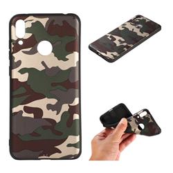 Camouflage Soft TPU Back Cover for Huawei P Smart (2019) - Gold Green