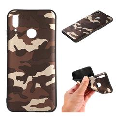 Camouflage Soft TPU Back Cover for Huawei P Smart (2019) - Gold Coffee