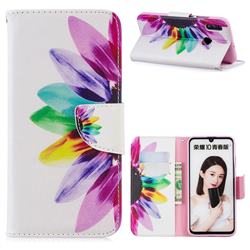 Seven-color Flowers Leather Wallet Case for Huawei P Smart (2019)