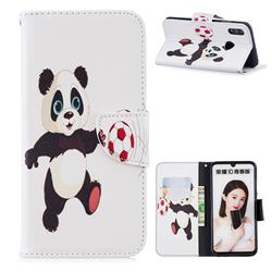 Football Panda Leather Wallet Case for Huawei P Smart (2019)