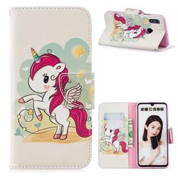 Cloud Star Unicorn Leather Wallet Case for Huawei P Smart (2019)