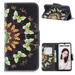 Circle Butterflies Leather Wallet Case for Huawei P Smart (2019)