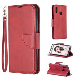 Classic Sheepskin PU Leather Phone Wallet Case for Huawei P Smart (2019) - Red
