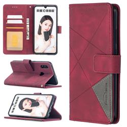 Binfen Color BF05 Prismatic Slim Wallet Flip Cover for Huawei P Smart (2019) - Red