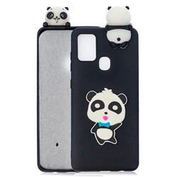 Red Bow Panda Soft 3D Climbing Doll Soft Case for Huawei P Smart (2020)
