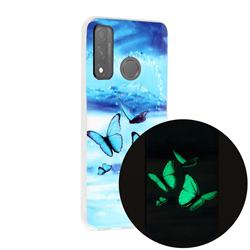 Flying Butterflies Noctilucent Soft TPU Back Cover for Huawei P Smart (2020)