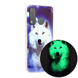 Galaxy Wolf Noctilucent Soft TPU Back Cover for Huawei P Smart (2020)
