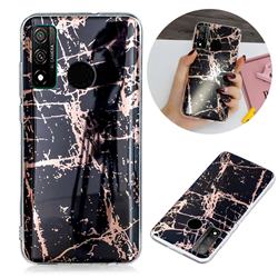 Black Galvanized Rose Gold Marble Phone Back Cover for Huawei P Smart (2020)