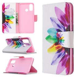 Seven-color Flowers Leather Wallet Case for Huawei P Smart (2020)