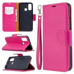 Classic Luxury Litchi Leather Phone Wallet Case for Huawei P Smart (2020) - Rose