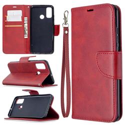 Classic Sheepskin PU Leather Phone Wallet Case for Huawei P Smart (2020) - Red