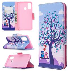Tree and Owls Leather Wallet Case for Huawei P Smart (2020)