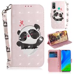 Heart Cat 3D Painted Leather Wallet Phone Case for Huawei P Smart (2020)