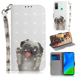 Pug Dog 3D Painted Leather Wallet Phone Case for Huawei P Smart (2020)