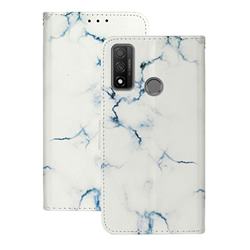 Soft White Marble PU Leather Wallet Case for Huawei P Smart (2020)