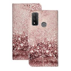 Glittering Rose Gold PU Leather Wallet Case for Huawei P Smart (2020)