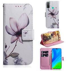 Magnolia Flower PU Leather Wallet Case for Huawei P Smart (2020)
