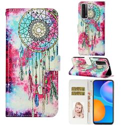 Butterfly Chimes PU Leather Wallet Case for Huawei P smart 2021 / Y7a