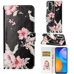 Azalea Flower PU Leather Wallet Case for Huawei P smart 2021 / Y7a