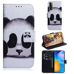 Sleeping Panda PU Leather Wallet Case for Huawei P smart 2021 / Y7a