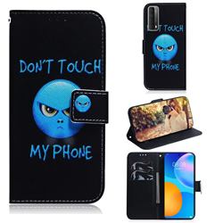 Not Touch My Phone PU Leather Wallet Case for Huawei P smart 2021 / Y7a