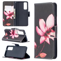 Lotus Flower Leather Wallet Case for Huawei P smart 2021 / Y7a