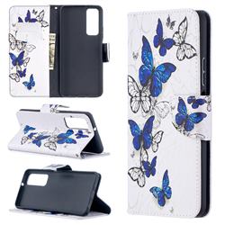 Flying Butterflies Leather Wallet Case for Huawei P smart 2021 / Y7a
