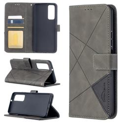 Binfen Color BF05 Prismatic Slim Wallet Flip Cover for Huawei P smart 2021 / Y7a - Gray