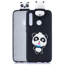 Blue Bow Panda Soft 3D Climbing Doll Soft Case for Huawei P Smart+ (2019)