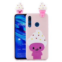 Ice Cream Man Soft 3D Climbing Doll Soft Case for Huawei P Smart+ (2019)