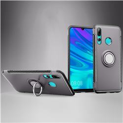 Armor Anti Drop Carbon PC + Silicon Invisible Ring Holder Phone Case for Huawei P Smart+ (2019) - Grey