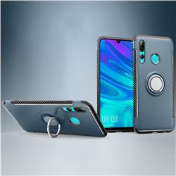 Armor Anti Drop Carbon PC + Silicon Invisible Ring Holder Phone Case for Huawei P Smart+ (2019) - Navy